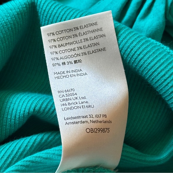 The Rafaela Bow-Tie Tank by Maeve for Anthropologie - Ribbed tank top XS green - Picture 11 of 11